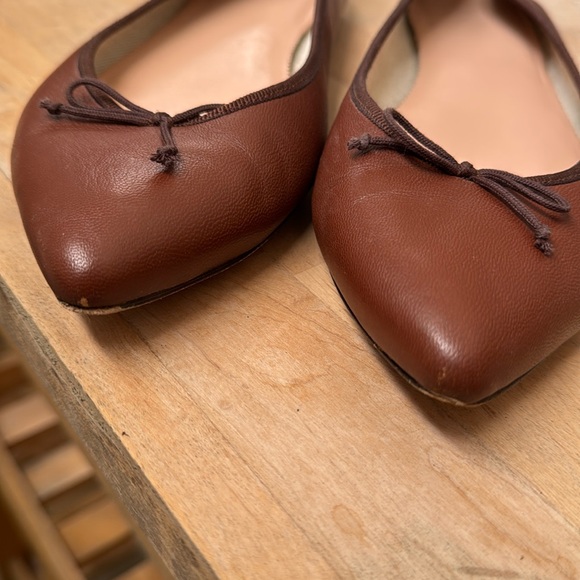 J Crew Gemma Leather Ballet Flats Mahogany Brown 8.5 Classic - Picture 13 of 17